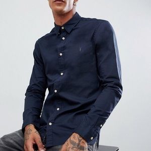 Navy AllSaints Dress Shirt